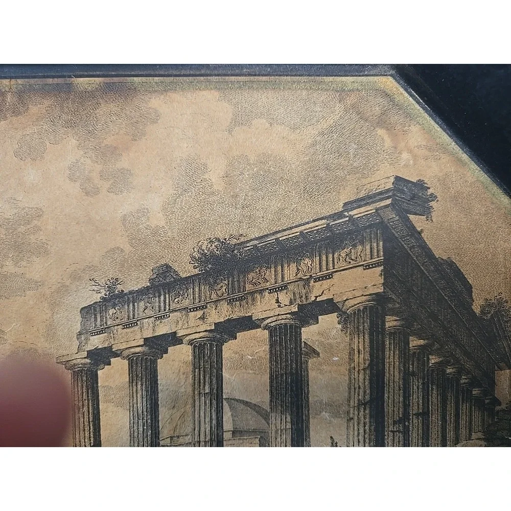 Pilgrim Art Tray Temple Of Minerva Suniade‎ Athens Vintage 18